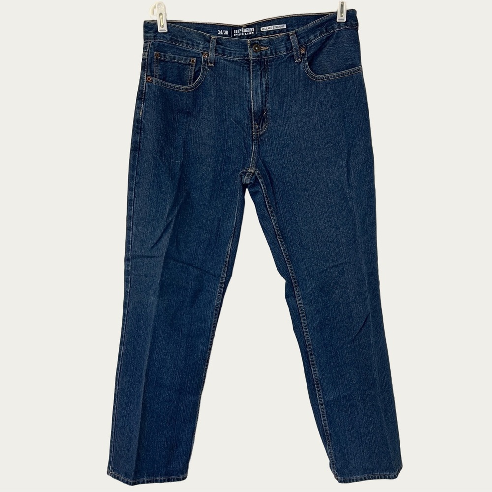 Urban Pipeline Men’s Relaxed Straight Jeans in Dark Blue W34 L30‎